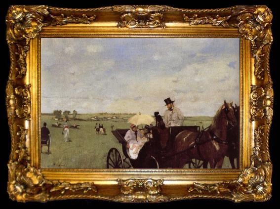 framed  Edgar Degas A Carriage at the Races, ta009-2